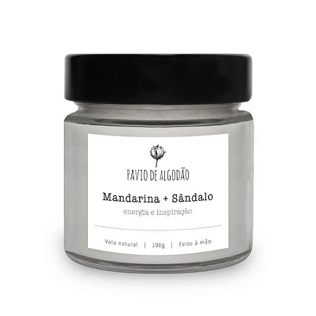 Vela Natural | Mandarina + Sândalo | 190g