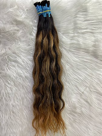 Cabelo Natural Morena Iluminada 65cm - 50g