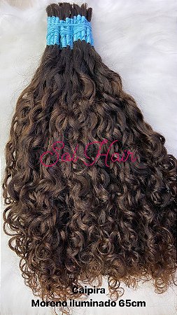 Cabelo Natural Cacho Caipira Iluminada 65cm - 25g - Sol Hair Cabelos e  Perucas
