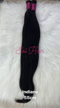 Cabelo Liso - Natural Indiano 55cm - 50g