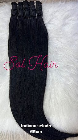 Cabelo Liso - Natural Indiano 65cm - 50g
