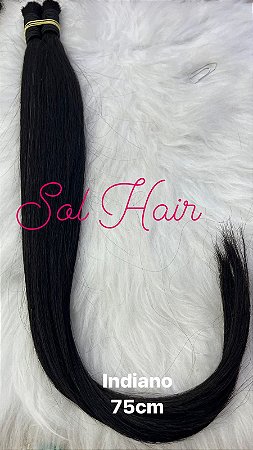 Cabelo Liso - Natural Indiano 75cm - 50g