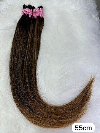 Cabelo  Indiano  Morena  Iluminada  Liso  55CM 50G