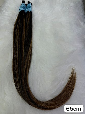 Cabelo  Indiano  Morena  Iluminada  Liso  65CM 50G
