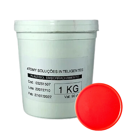 Plastisol Para Emborrachamento Laranja Flúor