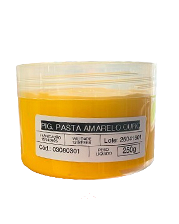 Pigmento em Pasta Amarelo Ouro 250g