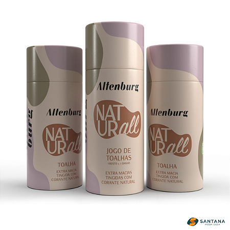 Jogo De Toalha Altenburg Naturall 2 Peças 100% Algodão Macio Fio Penteado