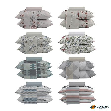 Jogo De Cama Super Cotton Casal 04 Peças 100% Algodão Camesa