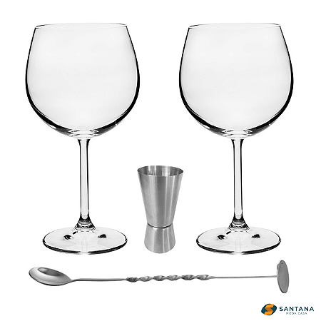 Kit Gin Bohemia 4 Peças Authentic Collection Com Acessórios