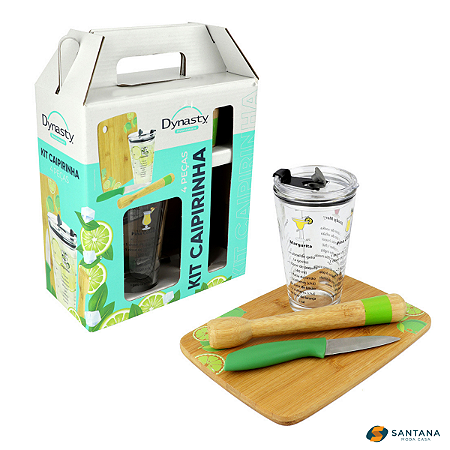 Kit Para Caipirinha De Drinks 4 Peças Bebidas Bar Luxo 455ml