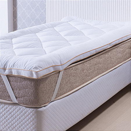 Protetor De Colchão Pillow Top - Queen Macio Toque De Plumas 198x158x4cm - NIAZITEX