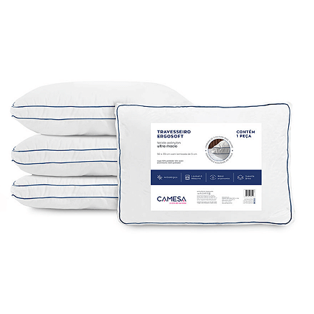 Travesseiro Ergosoft Hotel Camesa - Ultra Macio Ergonômico