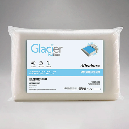 Travesseiro Glacier Viscoelástico Alto - 48cmx68cm Altenburg