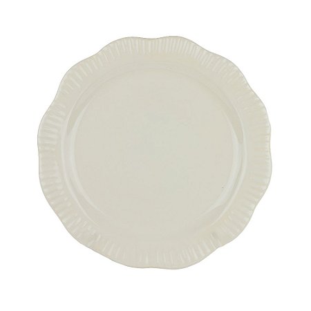 Prato Raso Off White Borda Ondulada