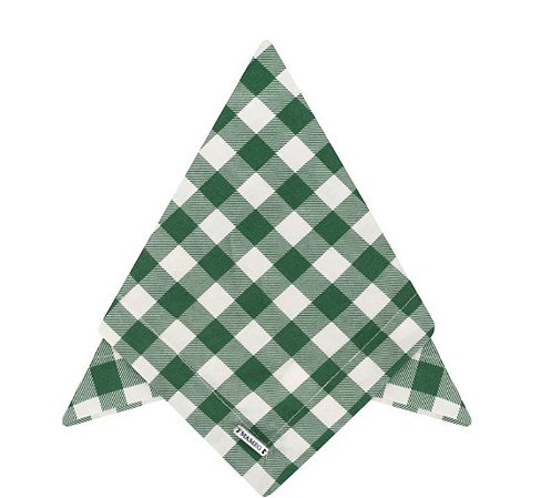 Guardanapo de Tricoline Estampado Xadrez Verde - We Home Tablewear