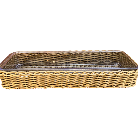 CESTA COM ACRÍLICO MULTIUSO 2 PECAS
