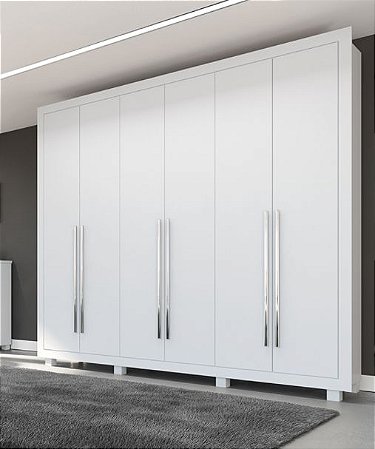 Guarda Roupa 6 Portas Verona Branco - Docelar