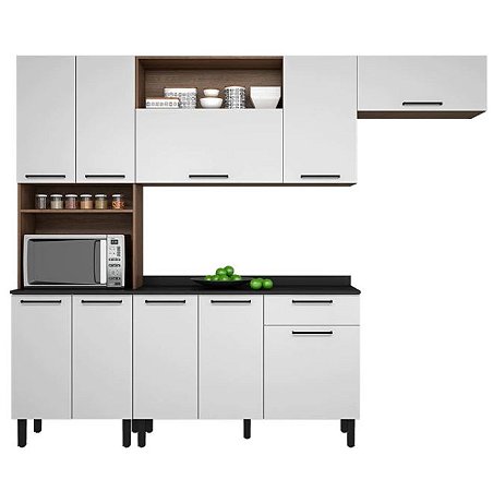 Cozinha 360 cm cor acácia Lidia - TARRACO Lidia360AC - Comprar com preços  económicos