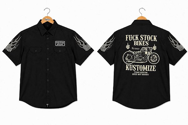 WORK-SHIRT TUAGH - KUSTOMIZE - PRETA