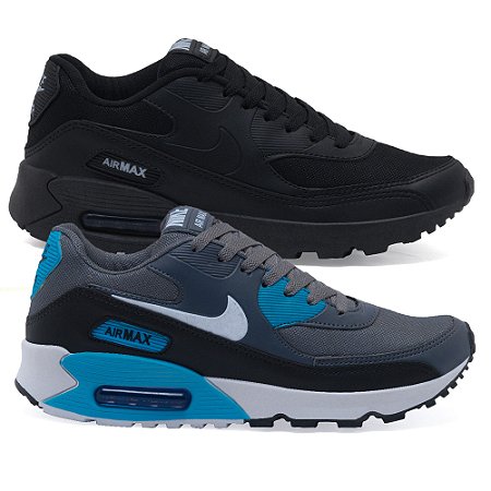 air max 90 preto azul
