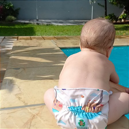 Fralda de banho praia bege