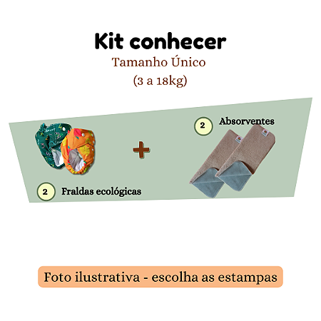 Kit Conhecer de fraldas ecológicas