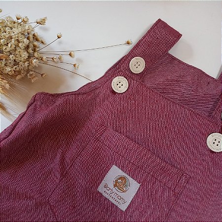 Jardineira Infantil Vermelha