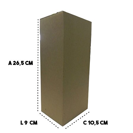 Caixa de Papelão D15 10,5x9x26,5 cm - 25 Unidades