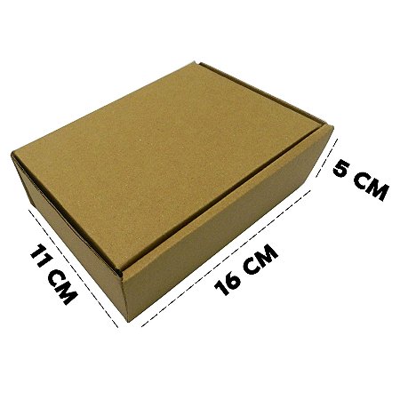 Caixa de Papelão D12 Sedex 16x11x5 cm - 50 Unidades