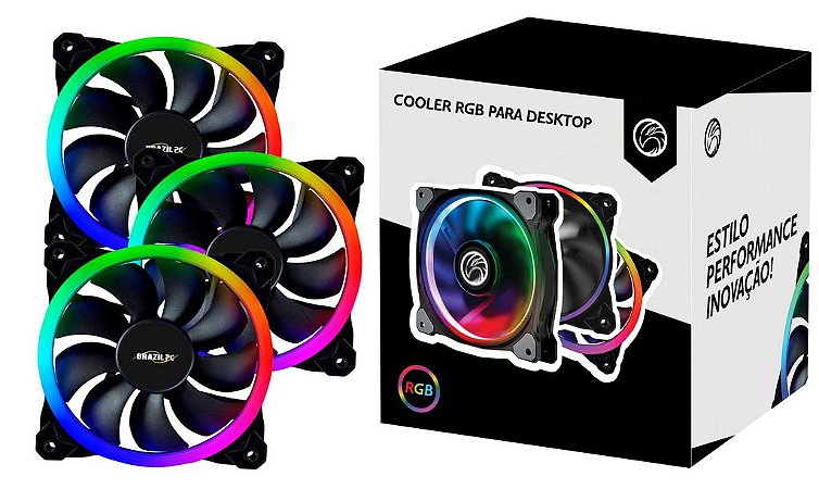 Kit Cooler RGB Para Desktop BrazilPC