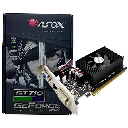 Placa de Vídeo Afox GeForce GT710 1GB DDR3 64bit