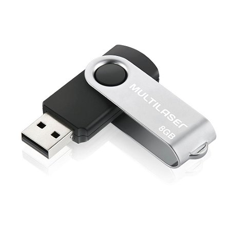 Pendrive Multilaser TWIST Preto 8GB