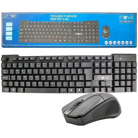 Kit Teclado E Mouse sem fio Inova KEY-8388