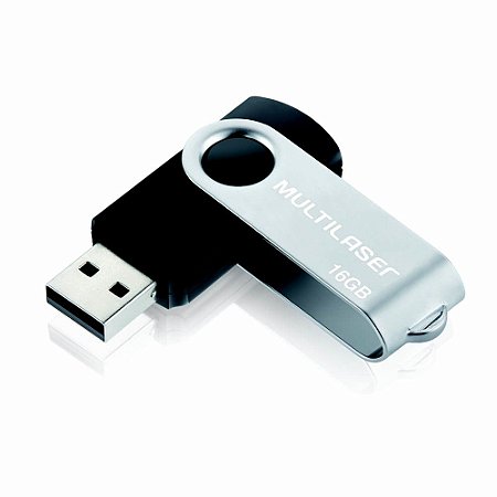 Pendrive Multilaser TWIST Preto 16GB