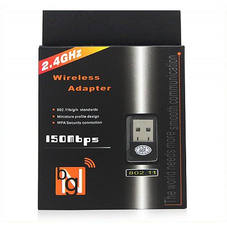 Mini Adaptador Wireless Wifi USB 2.0 802.11N BGN 150MBPS