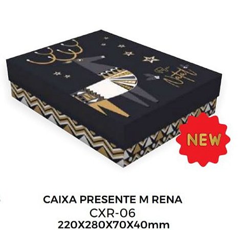 CAIXA PRESENTE M RENA 220X280X70X40mm - ChokoGula