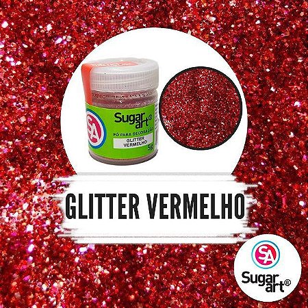 GLITTER P/ DECORACAO VERMELHO 5G - ChokoGula