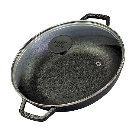frigideira wok de ferro fundido 25 cm