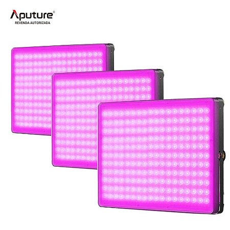 Amaran P60c Bi-Color RGBWW Painel LED Colorido 3-Light Kit - Aputure