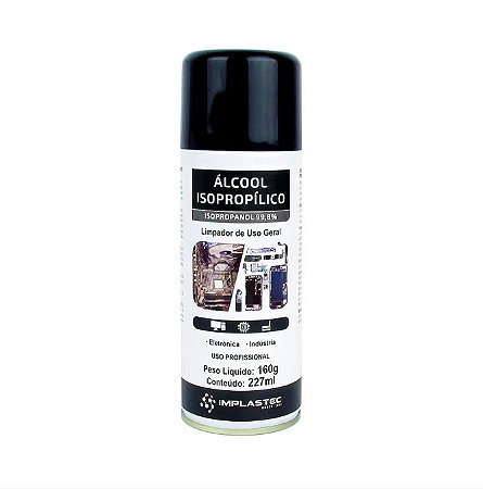 Alcool Isopropílico Spray Implastec 227ml (Limpa Contato)