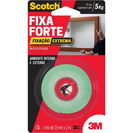 Fita Dupla Face Fixa Forte Extreme SCOTCH 24mm x 2m 3M