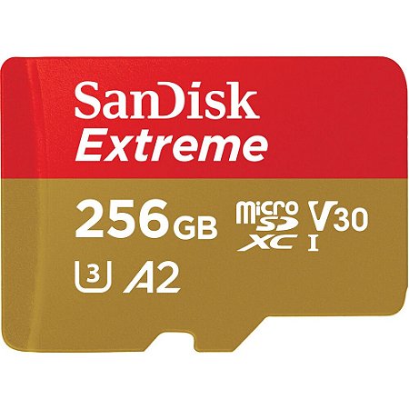 Cartão de memória SanDisk microSDXC 256GB Extreme A2 UHS-I