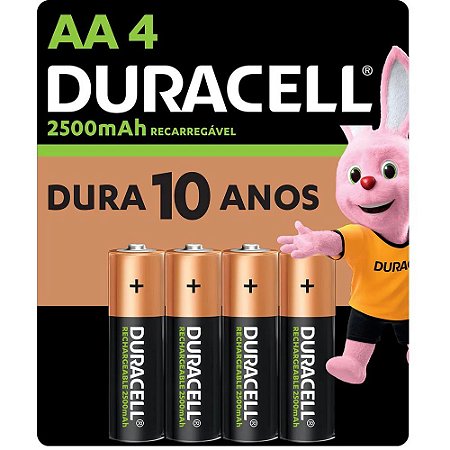 PILHAS RECARREGAVEIS AA (2500MAH) 4 UNI