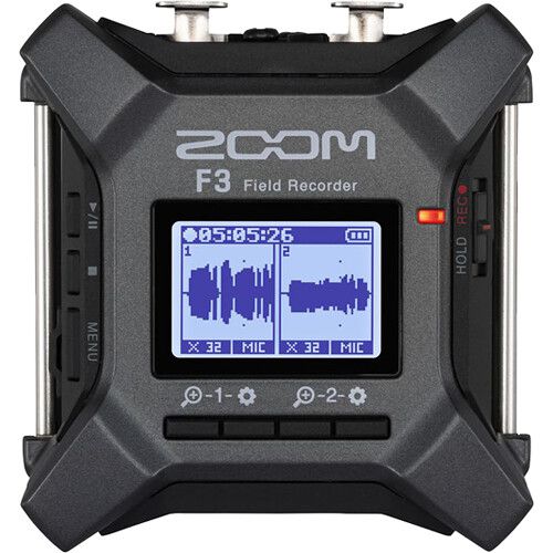 Gravador de Áudio Zoom F3 Field Recorder