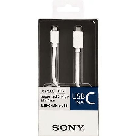 Cabo Usb Tipo C Fast Charge Sony Micro Usb Cp-cb100 1 Metro