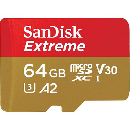 Cartão de memória SanDisk microSDXC 64GB Extreme UHS-I 160 Mb/s