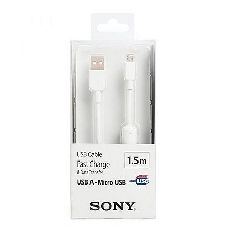 Cabo Sony USB x Micro USB CP-AB150 1,5M Branco