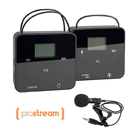 ProStream Go Wireless Microfone Lapela sem Fio