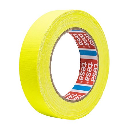 Fita de tecido TESA - Gaffer Tape 24mm X 25m Amarela Fluor