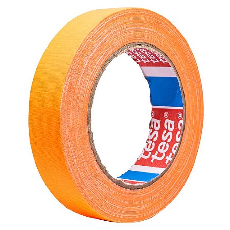 Fita de tecido TESA - Gaffer Tape 24mm X 25m Laranja Fluor